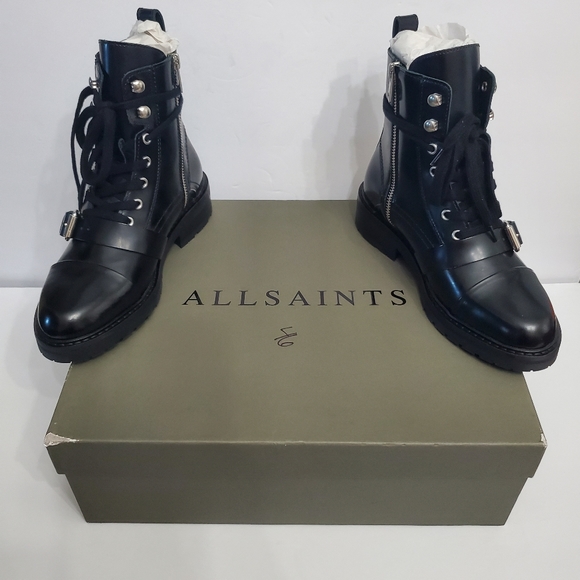 ALLSAINTS DONITA LEATHER LUG SOLE BOOT - Picture 10 of 13